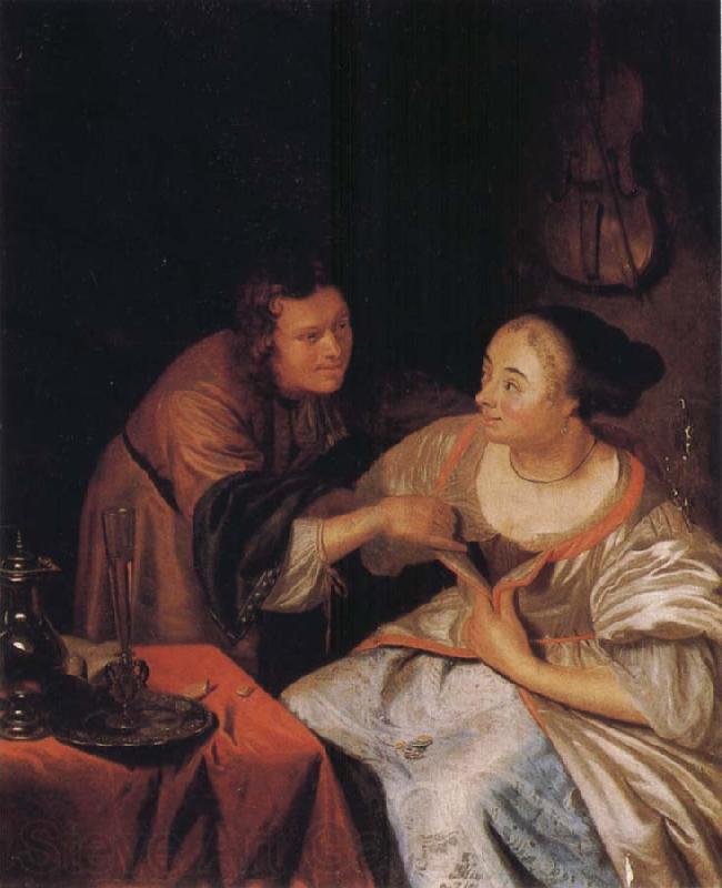 Frans van Mieris Carousing Couple Norge oil painting art